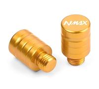 Accesorios para el Cuerpo 1 Par M8/M10X1.25 Accesorios De Tornillo De Enchufe De Espejo De Motocicleta para Yamaha NMAX 155 125 150 NMAX155 NMAX125 NMAX150 2015-2021 2020 2019 2018(Gold-8mm)