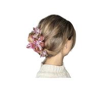 Accesorios para el pelo de flores moradas para mujer, 2 x 4 cm, pinzas para el pelo de flores pequeñas, pinzas para el pelo para niñas | Elegante clip para el pelo de flor para añadir volumen extra