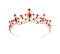 Accesorios para el pelo para niñas, bodas, cumpleaños, accesorios para fiestas, princesas, joyas para niñas, tocado infantil (rojo, 8 años de edad)