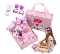Accesorios para el pelo para niñas pequeñas - Juego de 18 horquillas metálicas decorativas con botones de presión, varios clips de colores, accesorios para el pelo de princesa de moda, para fiestas de