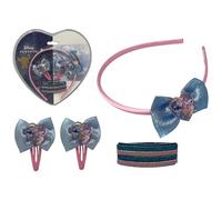 Accesorios para el pelo Stitch Disney paquete en forma de corazón completo de 7 piezas diadema pinzas elásticas