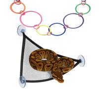 Accesorios para Escalada De Serpientes | Accesorios De Juguete Hamaca para Reptiles - Anillos De Enriquecimiento De | L Patrones De Movimiento, Promoción De MuscTerrarium Jaula De Tanque Hogar