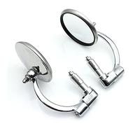 Accesorios para espejos Universal Motocicleta Cromo Aluminio 7/8 "22 MM Espejos Retrovisores Laterales Manillar Final Doble Bicicleta Deportiva Crucero Para Bobber Chopper