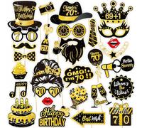 Accesorios para fotomatón para una Fiesta de cumpleaños Feliz número 70, brindis por el cumpleaños número 70, Accesorios para una Fiesta dieciocho años, Decoraciones, Letrero (70th)