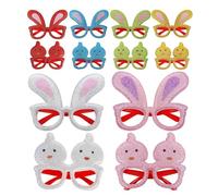 Accesorios para Fotos de Pascua | 12 Piezas Decoraciones Brillantes y Divertidas para Fiestas | Gafas Brillantes Para Fiestas De Pascua - para Día del Niño, Sesión de Fotos, Cosplay, Escenario, Adulto