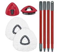 Accesorios para Fregonas Cabezas de Fregona de Repuesto, Recambios de Mopas para Vileda Turbo Juego de Cabezal de Microfibra, Base, Cepillo y Mangos de Repuesto para EasyWring Spin Mop