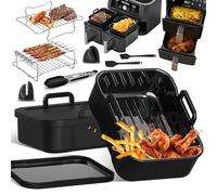 Accesorios para Freidora Aire Ninja 9,5L-10,4L, Philips 4000 Airfryer 10L | Molde Silicona Freidora Aire 2PCS, Cesta Silicona Reutilizable Sin BPA, Accesorio Cocina para Freidoras de Aire