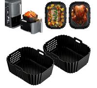 Accesorios para Freidora de Aire Caliente Ninja, 2 Piezas de Accesorios para Ninja Double Stack XL SL400EU 9,5 L, Molde de Silicona Airfryer Accesorio para Ninja AF400EU AF300EU y 7,6L-9,5L Dual Zone