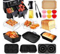 Accesorios para Freidora de Aire Caliente Ninja, Accesorios para la Ninja Foodi Max Dual Zone AF400EU, AF400EUCP, SL400EU, SL400EUCP (7,6 l-9,5 l), Molde de Silicona para Freidora de Aire Caliente