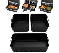 Accesorios para freidora de aire caliente Ninja Af500EU 10,4L 3 piezas, molde de silicona para freidora de aire caliente, inserto de silicona, accesorios de freidora de aire caliente dual