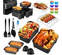 Accesorios para freidora de aire caliente Philips Dual Basket Airfryer 5000/3000 Serie 6L/3L, molde de silicona para Philips 5000, sin BPA, reutilizable y apto para alimentos (25 unidades)