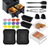 Accesorios para freidora de aire COSORI de doble zona, 8.5 l, reutilizables. Incluye molde de silicona, parrilla y bandeja para tostar. Compatible con la freidora de aire COSORI CAF-R901-AE