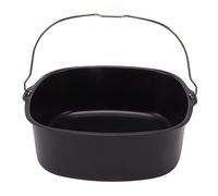 Accesorios para freidora de aire para tartas, latas de pasteles, barril de pastel con revestimiento antiadherente, sartén de metal para hornear tartas con mango (8 pulgadas) (tamaño: 8 pulgadas)