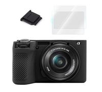 Accesorios para Funda A6700 - Funda de Silicona para Sony Alpha 6700 y Protector de Pantalla LCD para Sony A6700 [2 Paquetes] y Cubierta para Zapata de Cámara para Sony A6700