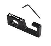 Accesorios para Ganchos de Motocicleta para N-MAX 155 Xmax 300 400 125 150, Accesorios de Motocicleta, Cilindro CNC, Soporte de Gancho para Casco, Abrazadera(Black)