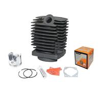Accesorios para herramientas Kit de anillo de pistón de cilindro de piezas de motor de 2 tiempos, tamaño de orificio de 40 mm para compatible con piezas de cortadora de césped Robin 411 1E40F-6 49CC