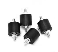 Accesorios para herramientas neumáticas - Soportes aisladores de goma antivibración M6/M8, cojines de PVC amortiguadores para compresores de aire y maquinaria pesada (M6)