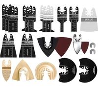 LEILUO 81 Piezas Hojas de Sierra Oscilante Universal Madera Plástico Metal Multi-Herramienta Accesorios Kit Incluye Bolsa de Almacenamiento Adecuada para DeWalt Einhell Worx Makita y Más