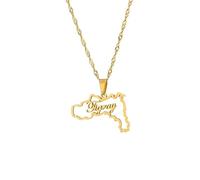 Accesorios Para Hombres Y Mujeres, Collares Colgantes Con Mapa De La Región De Tigray Para Mujeres, Joyas Con Mapas Con Dijes, El Mejor Regalo Patriótico, Regalo Para El Día Del Padre O El Día De La