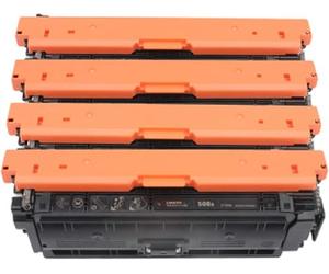 【Accesorios para impresora】 Cartucho de tóner 508A de repuesto para impresora HP 508A CF360A para impresora HP Color Laserjet Pro M552DN M553N M553X M553DN, efecto de impresión transparente negro amar