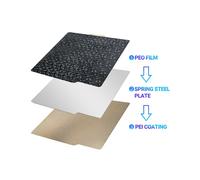 Accesorios para Impresoras 3D Placa de ConstruccióN 257X257 Mm, Cama de ImpresióN Flexible de Doble Cara Impresora 3D PEO+PEI para X1