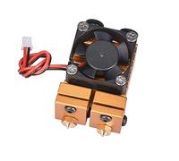 Accesorios para impresoras Chimera Extruder V6 Dual Boquilla 2 en 2 Salidas Kit de impresión de Doble Cabezal Impresora 3D Extrusora Doble 1.75MM Filamento 0.4MM Extrusión (Size : Golden)