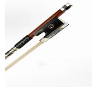 Accesorios para instrumentos de arco de violín Arco de violín octogonal de ébano y cola de caballo blanca de palisandro(3/4)