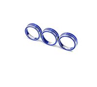 Accesorios Para Interior Coche 3 Piezas Cubierta Anillo Decorativa Metal Para Perilla Ajuste Aire Acondicionado Automóvil Para VW 2017 2018 2019 Para Tiguan Para Atlas Para T-roc MNGNCBXWK(Blue)