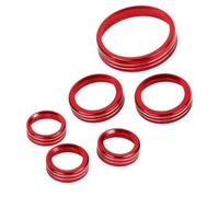 Accesorios Para Interior Coche 6 Piezas Anillo Para Perilla Interruptor Palanca Cambios Faros Delanteros Con Audio Y Aire Acondicionado 4WD Para Ford Para Bronco 2021-2025 HQGQCEZEK