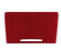 Accesorios Para Interior Coche Adhesivo Fibra Carbono Suave Real Para Mitsubishi Para Outlander 2017-2021 LHD RHD Embellecedor Panel Almacenamiento Caja Control Central. MNGNCBXWK(Red Carbon)