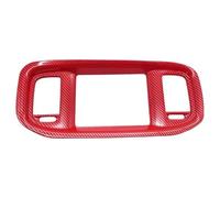 Accesorios Para Interior Coche Embellecedor Adhesivo Para Salpicadero Con Aspecto Fibra Carbono ABS Marco Para Pantalla Navegación DVD Para Dodge Para Cargador 2015 + MNGNCBXWK(Red)