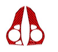 Accesorios Para Interior Coche Para Civic 9th Coupe Sedan 2013 2014 2015 Adhesivo Embellecedor Para El Panel De Botones Del Volante De Fibra De Carbono MNGNCBXWK(Red Carbon Fiber)