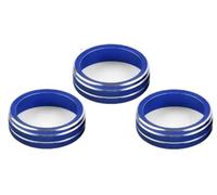 Accesorios Para Interior Coche Para VW Para Tiguan Para Atlas Para T-roc Para Ateca FR Para Passat B8 Variant 2017 2018 2019 Embellecedor Anillo Control Aire Acondicionado Coche MNGNCBXWK(3pcs Blue)