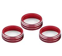 Accesorios Para Interior Coche Para VW Para Tiguan Para Atlas Para T-roc Para Ateca FR Para Passat B8 Variant 2017 2018 2019 Embellecedor Anillo Control Aire Acondicionado Coche MNGNCBXWK(3pcs Red)