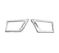 Accesorios Para Interior Coche Para X1 E84 Fibra Carbono Salida De Aire Acondicionado Lateral Moldura De Cubierta Con Marco Decorativo Pegatinas Estilo De Coche HQGQCEZEK(Plata)