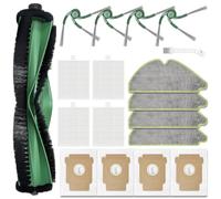 Accesorios para iRobot Roomba 115 Combo/115 Combo+ aspirador repuesto | 1 cepillo principal, 4 paños, 4 bolsas de polvo, 4 cepillos laterales,4 HEPA filtros, 1 cepillo de limpieza