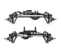 Accesorios Para LCG Para SCX10 III Para Capra H10 1/10 Juego De Ejes Portal Desplazamiento 4WS De Aluminio Montaje De Servo Dirección En Las 4 Ruedas Para Chasis Comp OPTIC(Black,Set)