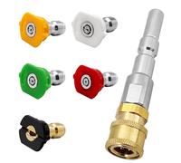 Accesorios para limpiadores de alta presión para Nilfisk - Conector rápido D12 boquilla para limpieza de tuberías y 5 boquillas de limpieza de alta presión de acero inoxidable, conector rápido