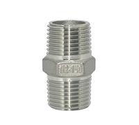 Accesorios para mangueras, 1 pieza 1/8 1/4 3/8 1/2 3/4 1" Rosca macho Boquilla hexagonal Unión 304 Conexión para tubo de acero inoxidable Conexión para agua Aceite Aire Adaptador roscado (2 1/2")