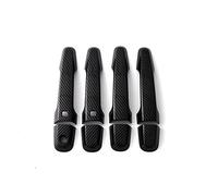 Accesorios para manijas de puerta exteriores, cubierta de manija de puerta negra para M & i-tsubishi se adapta a Montero se adapta a Pajero se adapta a Sport 2019 2020 (color: carbono) (carbono)