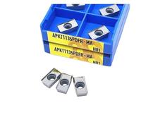 Accesorios para máquina de cuchillas de torneado de alta dureza, 10 piezas APKT1135, herramienta de torneado de aleación dura, torno indexable de corte de aluminio (APKT1604-MA H01)