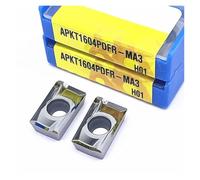 Accesorios para máquina de cuchillas de torneado de alta dureza, 10 piezas APKT1135, herramienta de torneado de aleación dura, torno indexable de corte de aluminio (APKT1604-MA3 H01)