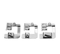 Accesorios para Máquinas de Coser, Kit de 3 Piezas, Pies Prensatelas de Acero Inoxidable, Durabilidad y Precisión - Fácil Instalación, Compatible con Máquinas Multifuncionales,