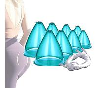 Accesorios Para Máquinas De Ventosas Al Vacío,Ventosa Grande Azul 8 Piezas Con Tubo Conexión Del Trigémino Para Levantamiento Cadera,Masaje Corporal