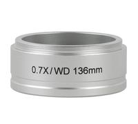 Accesorios para microscopio WD 0.5X 0.7X 2.0X G-AL Microscopio estéreo Microscopio trinocular lente objetivo auxiliar lente Barlow 54.8mm para SMZ645 745 durabilidad y rendimiento fiable (2X)