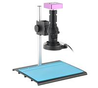 Accesorios para microscopios 51MP 2K 1080P HDMI USB Cámara digital para microscopio de vídeo industrial + Objetivo con casquillo C + Anillo luminoso 56LED para soldadura PCB del teléfono Duración y