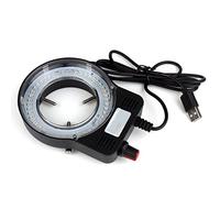 Accesorios para Microscopios BLU-Ray Ajustable DIRIGIÓ Iluminador de luz del Anillo de microscopio DIRIGIÓ Luz de Anillo con Ajuste USB DC 5V Durabilidad Y Rendimiento Confiable(White No Adapter)