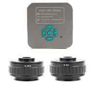 Accesorios para Microscopios Cámara de microscopio de Video Industrial 0.3 5X 0.5X c Lente del Adaptador de Montaje Durabilidad Y Rendimiento Confiable(Camera - 0.35x 0.5X)