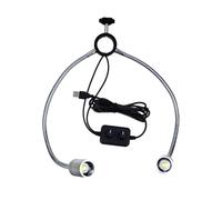 Accesorios Para Microscopios Foco de cuello de cisne doble, foco LED ajustable, lámpara iluminadora de pilar de 25/32 mm con cuello de cisne for microscopio estereoscópico, cámara digital Durabilidad