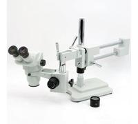 Accesorios para microscopios Microscopio estéreo de cabeza binocular con soporte de doble flecha 2x-45x con 144 LED Durabilidad y rendimiento confiable
